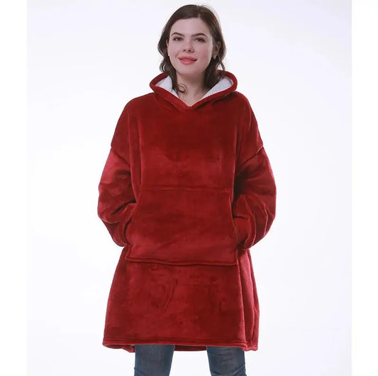 Sudadera con capucha extragrande de forro polar de invierno